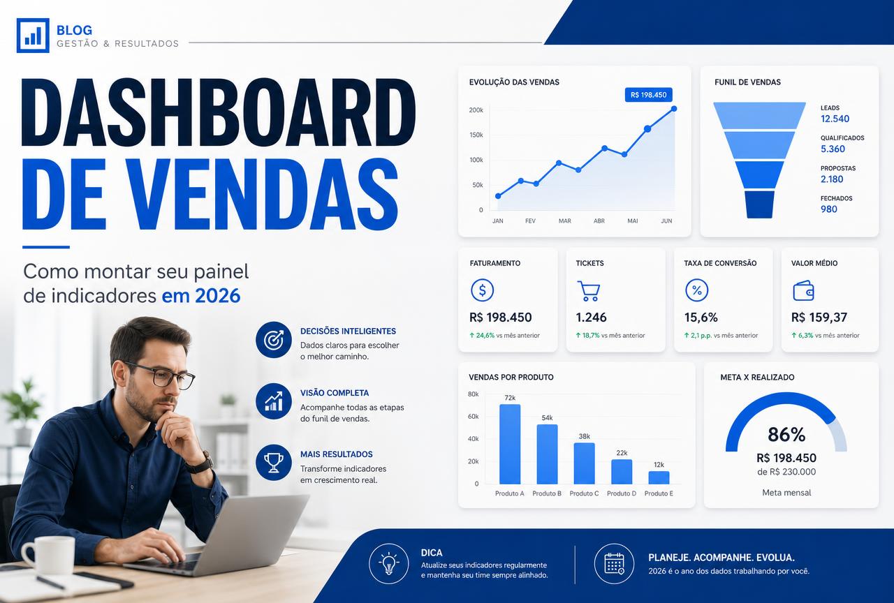 Dashboard de Vendas: Como Montar o Painel da Sua PME